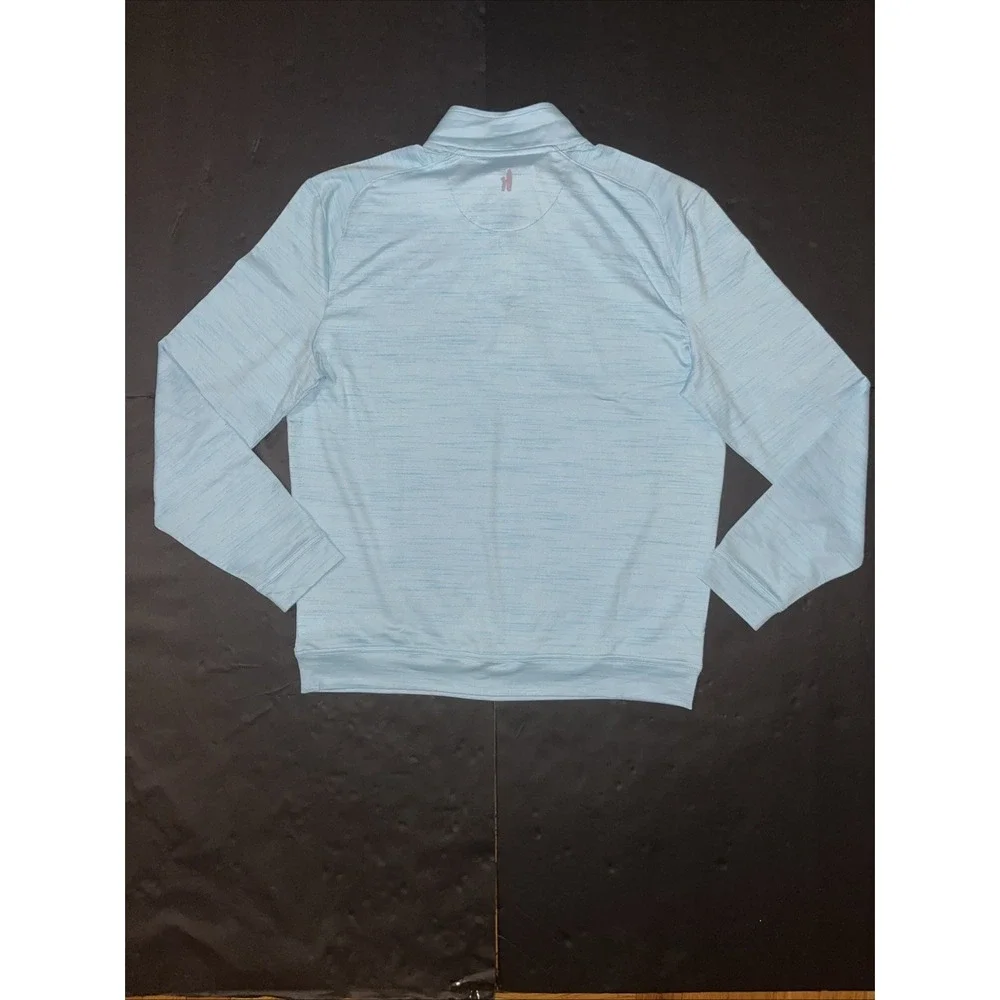 Johnnie-O Apex 1/4 Zip Active Pullover Mens Medium Baja Blue Heather NWT $148 - Picture 5 of 11